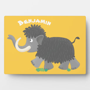 Plaque Photo Illustration d'un mammouth laineux mou