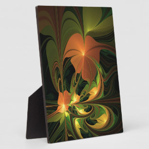 Plaque Photo Imaginaire Plante Abstrait rouille verte Brown fra
