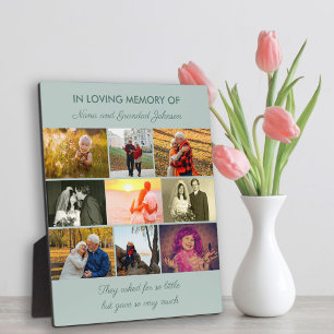 Plaque Photo In Love Memory Custom Disant 9 Collage Photo