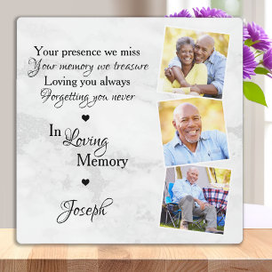 Plaque Photo In Love Memory Personnalisé 3 Photo Memorial