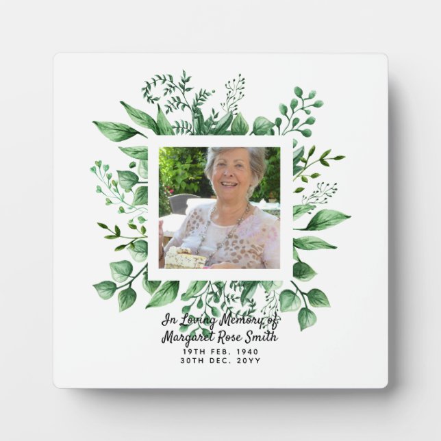 Plaque Photo In Love Memory PHOTO Bereavement Loss Memorial (Devant)
