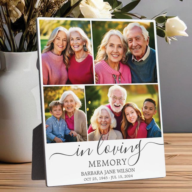 Plaque Photo In Love Memory Photo Collage Memorial Keepsaké (Créateur téléchargé)