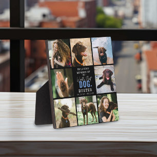 Plaque Photo In Love Memory 'Worlds Best Dog' Keepsaké photo