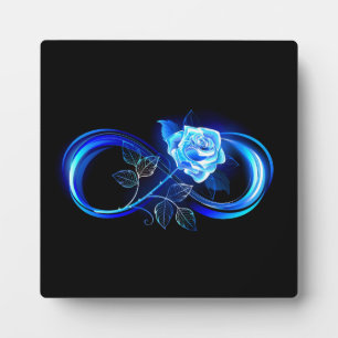 Plaque Photo Infini lumineux avec rose bleue