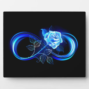Plaque Photo Infini lumineux avec rose bleue