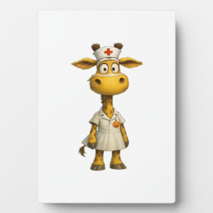 Plaque Photo Infirmière girafe dessin animé � Héros de soins de
