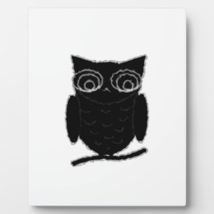 Plaque Photo Inkblot Owl
