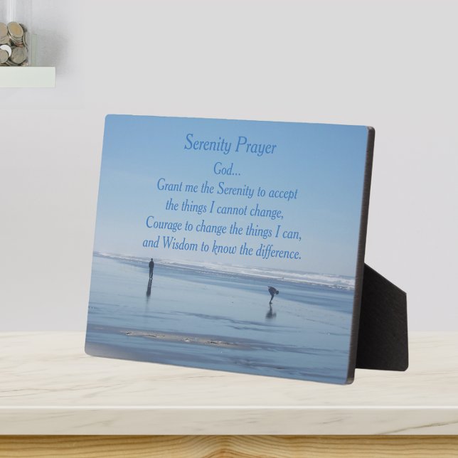 Plaque Photo Inspiration Serenity Prayer Beach Walkers (In Situ)
