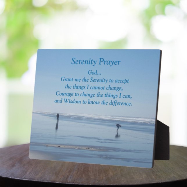 Plaque Photo Inspiration Serenity Prayer Beach Walkers (In Situ)