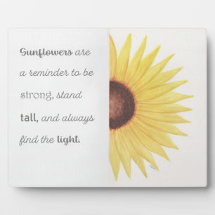 Plaque Photo Inspiration tournesol