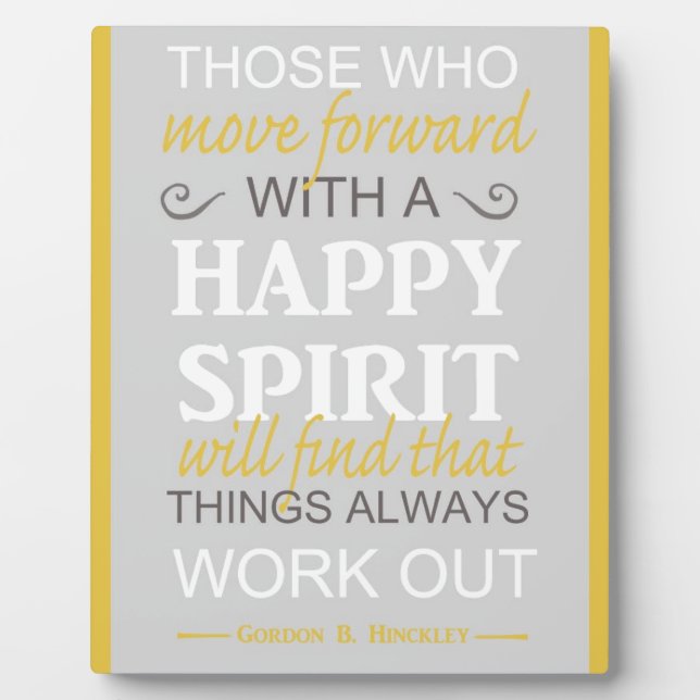 Plaque Photo inspirationnel gordon b hinckley (Devant)