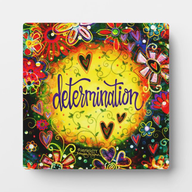 Plaque Photo Inspirationnel Pretty Determination Inspirivity (Devant)