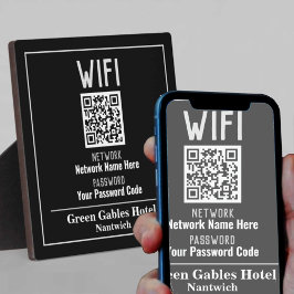 Plaque Photo Instructions WiFi avec code QR