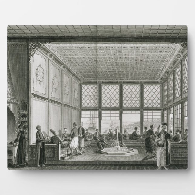 Plaque Photo Intérieur d'un café public à Constantinople par (Devant)