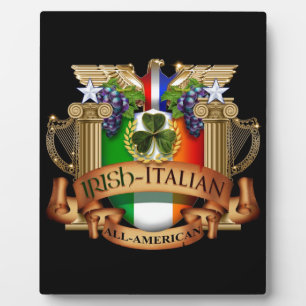 Plaque Photo Irlandais italien tout américain