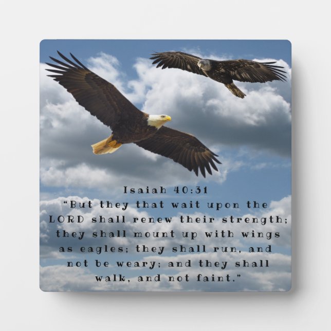 PLAQUE PHOTO ISAIAH 40:31 (Devant)