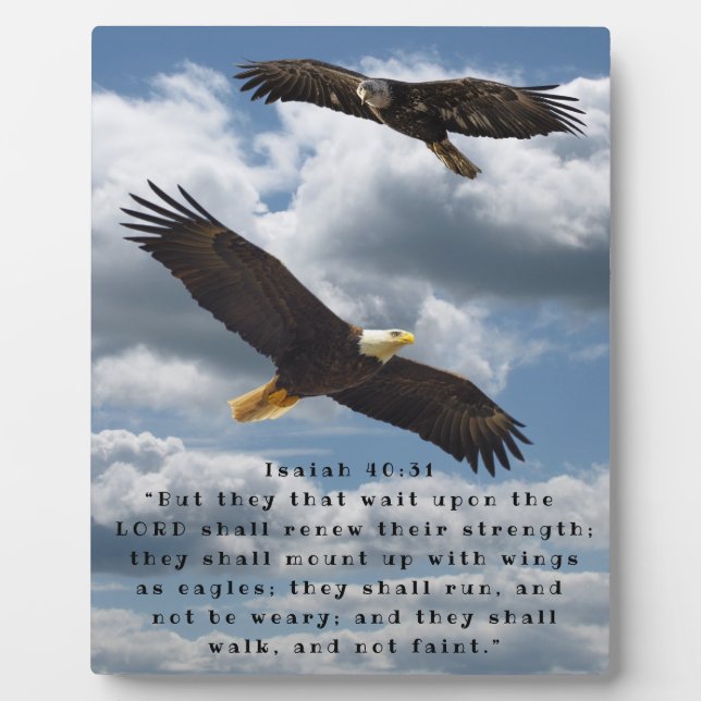 PLAQUE PHOTO ISAIAH 40:31 (Devant)