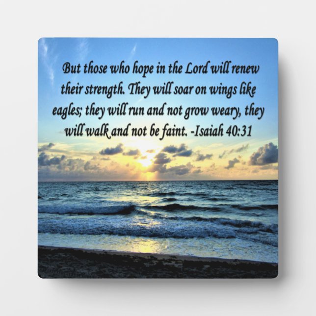 PLAQUE PHOTO ISAIAH 40:31 BIBLE VERSE (Devant)