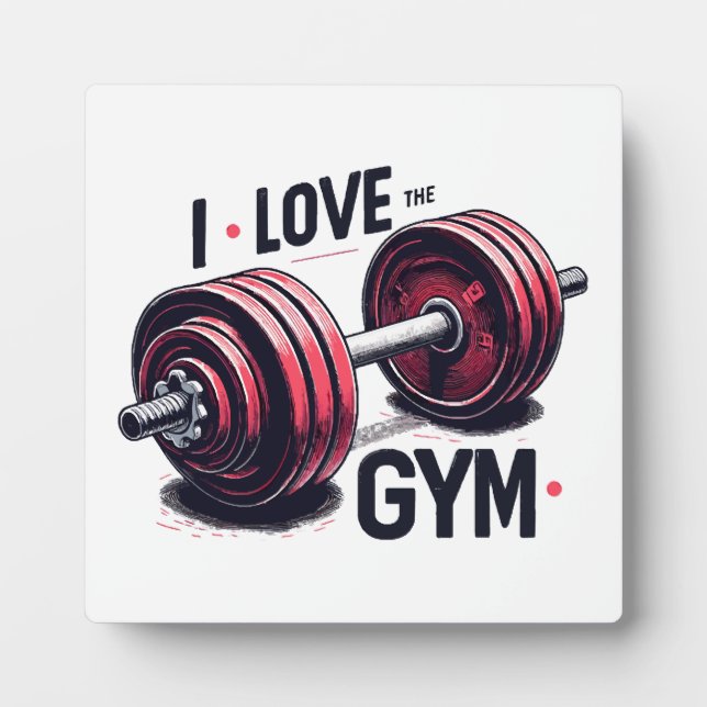 Plaque Photo J'adore le gymnase (Devant)