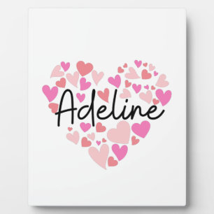 Plaque Photo J'aime Adeline