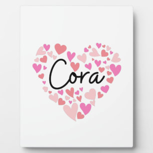 Plaque Photo J'aime Cora
