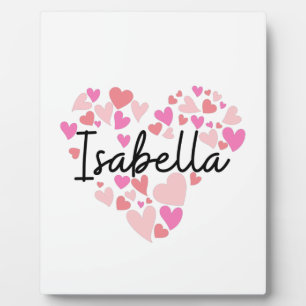 Plaque Photo J'aime Isabella