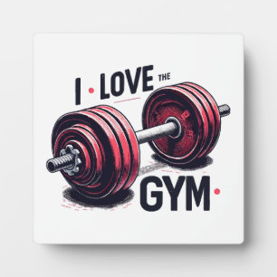 Plaque Photo J'aime la salle de sport