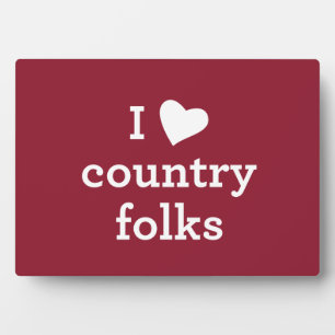 Plaque Photo J'aime le pays