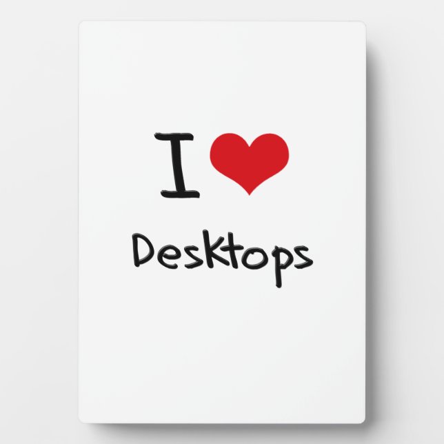 Plaque Photo J'aime les ordinateurs de bureau (Devant)