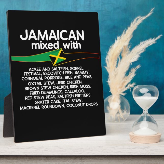 Plaque Photo Jamaïcain Mélangé Avec La Jamaïque Fière (Côté)