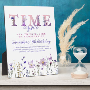 Plaque Photo Jardin fille Fleur sauvage premier anniversaire he