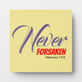 Plaque Photo Jaune JAMAIS OUBLIÉ Écriture Hébreux chrétien