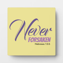 Plaque Photo Jaune JAMAIS OUBLIÉ Écriture Hébreux chrétien