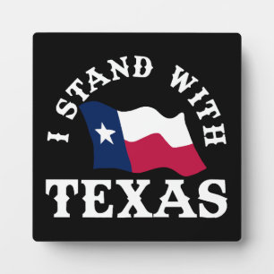 Plaque Photo Je suis avec le Texas