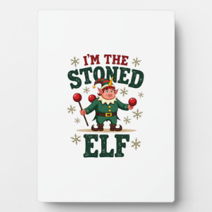 Plaque Photo Je suis l'elfe drogué Noël vintage Dabbing Unico
