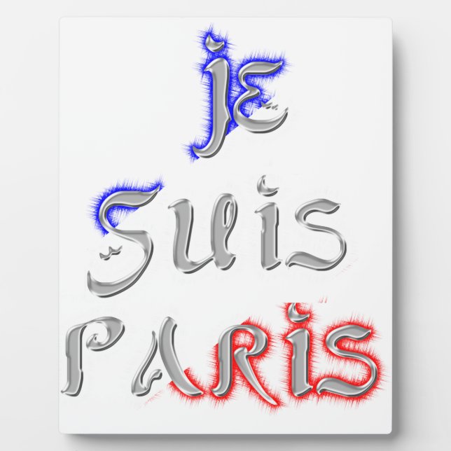 Plaque Photo Je Suis Paris Impression d'art (Devant)
