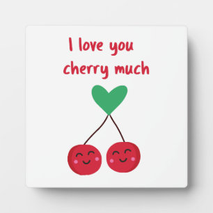 Plaque Photo Je t'aime beaucoup Cherry Valentine