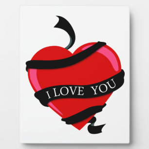 Plaque Photo Je t'aime coeur