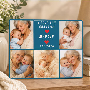 Plaque Photo Je t'aime grand-mère Fête des grands-parents
