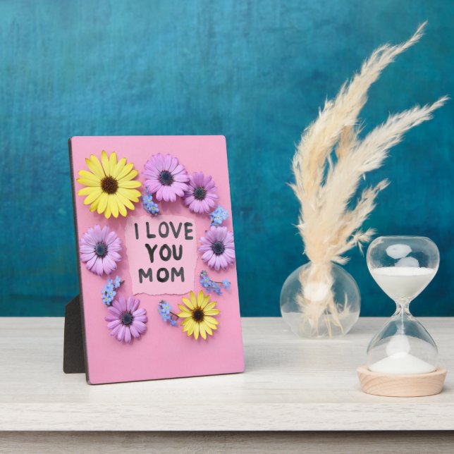 Plaque Photo Je t'aime maman (Côté)