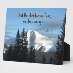 Plaque Photo Jean 1:14 Et la Parole devint chair...