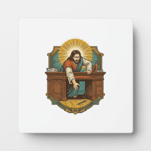 Plaque Photo Jésus a laissé tomber son stylo derrière un lourd