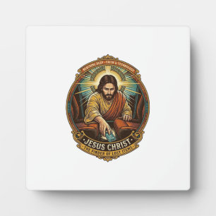 Plaque Photo Jésus a laissé tomber son téléphone entre les sièg