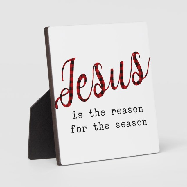 Plaque Photo Jésus est la raison de la saison Noël (Recto)