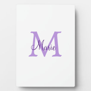 Plaque Photo jeté simple minimal ajouter nom monogramme rose ro