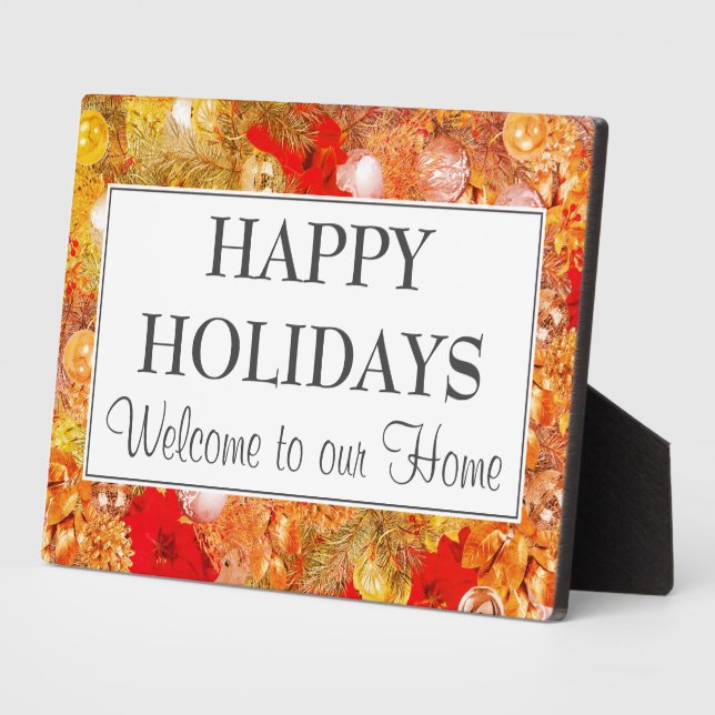 Plaque Photo JEUX VACANCES Bienvenue de Noël (Côté)