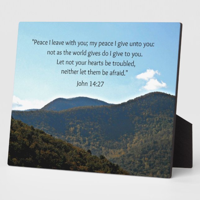 Plaque Photo John 14:27 (Côté)