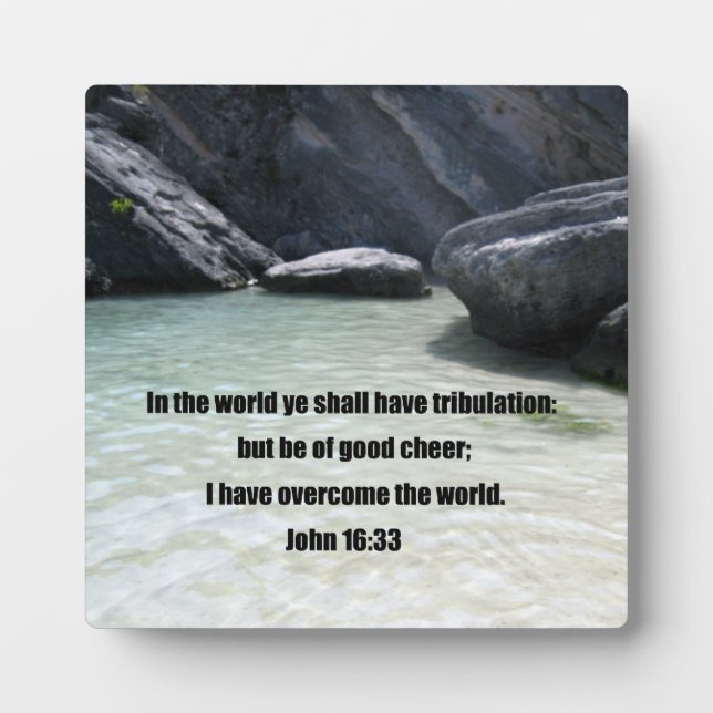 Plaque Photo John 16:33 (Devant)
