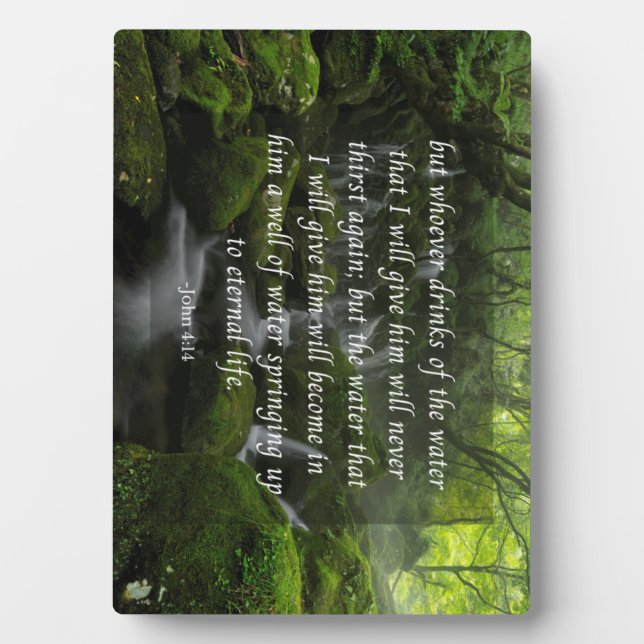 Plaque Photo John 4:14 eau vive (Devant)