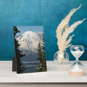 Plaque Photo John Muir Cite Pittoresque Mount Rainier
